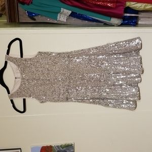 GB Girls Dress, size 10, silver sequin